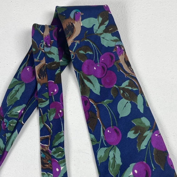 Vintage Don Loper Tie Beverlly  Hills 100% Silk Floral Men's - Picture 10 of 12